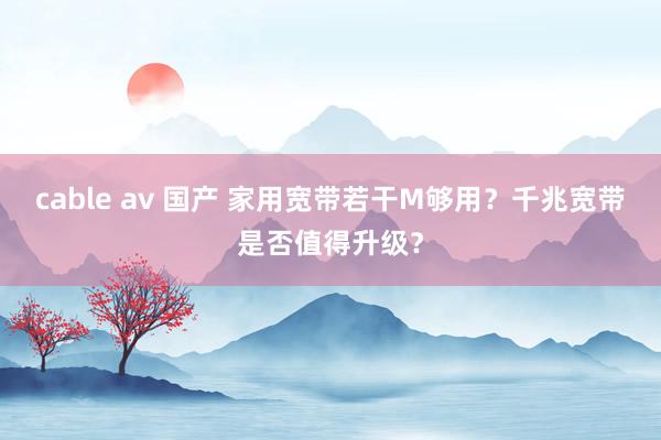 cable av 国产 家用宽带若干M够用？千兆宽带是否值得升级？