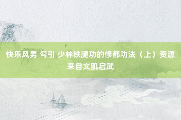 快乐风男 勾引 少林铁腿功的修都功法（上）资源来自文肌启武