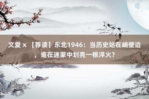 文爱 x 【荐读】东北1946：当历史站在峭壁边，谁在迷蒙中划亮一根洋火？